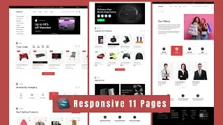Complete ecommerce website design using html, css tailwindcss and javascript