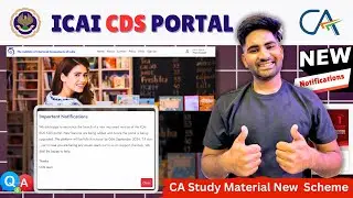 CA Course: Breaking News! ICAI Introduces New Study Material Scheme | CDS Portal Updates