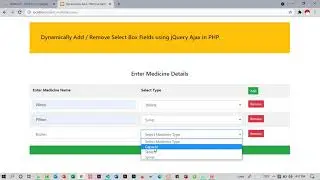 Dynamically Add or Remove Select Box Fields using jQuery AJAX in PHP and MYSQLI || SOURCE CODE