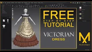 Free complete tutorial of Victorian Dress ( marvelous Designer - Clo3d ) Academy Center