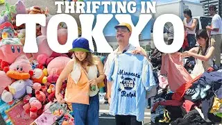 Thrifting in Japan Vlog 🇯🇵 Tokyo's Biggest Flea Market, Vintage Shopping Haul, Tokyo Vlog 2024