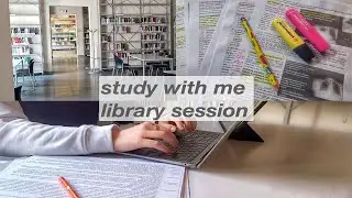 Study With Me At The Library - ASMR - NO MUSIC - REAL NOISE