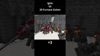 Ignis vs 20 Furnace Golem Army! Minecraft Mob Battle! #shorts #minecraft #マインクラフト