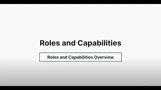 Role API and User Accessibility - Overview