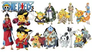 "We Are!": Straw Hat Pirates - Shichibukai - Yonko - Admiral as Pikachu | Pokémon X One Piece