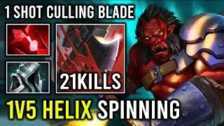 How to Play Offlane Axe Like a Pro with 1v5 Spinning Lifesteal 100% Pure Helix Damage Dota 2