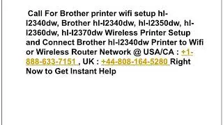 Steps to fix Brother hl-l2340dw wifi setup