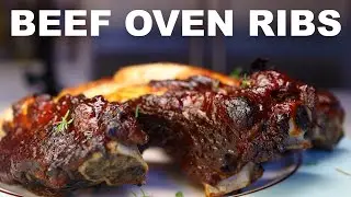 BBQ-style beef ribs in the oven | twice-baked potato