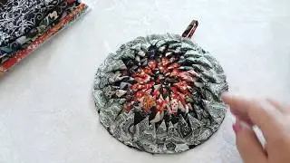 Шьем подставку под горячее из остатков ткани.От скуки на все руки. Рукоделие.