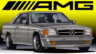 Легендарний Mercedes-Benz AMG 500 SEC Coupe C126 V8 1982 | How to draw a Mercedes | AMG illustration