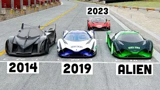 Devel Sixteen Alien Engine 2.0 vs Devel Sixteen 2014-2019-2023 at Special Stage Route X