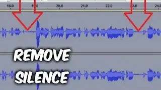 Remove audio silences using audocity (free app)