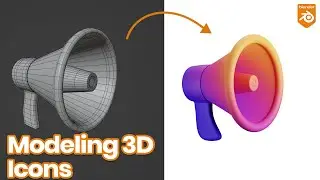 Modeling 3D Icons using Blender 3.1 || Modeling Tutorial