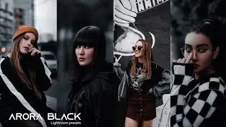 ARORA BLACK Presets - Lightroom Mobile Presets DNG | Black Tone Preset | Black Preset