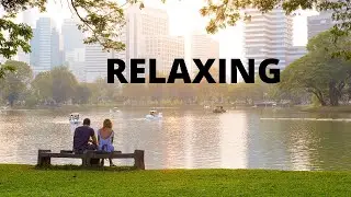 Walking In A Beautiful Park In Bangkok, Enjoy The Nature And Relaxing