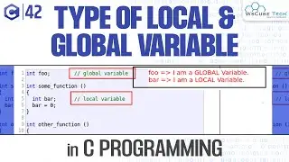 Types of Local and Global Variables in C Programming | C Programming Tutorial