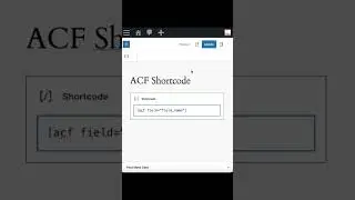 Use of ACF Shortcode | Advanced Custom Fields Shortcode | #shorts #wordpress #buntywp