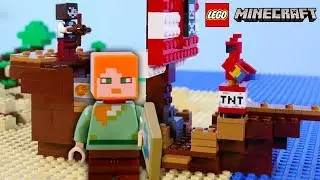 LEGO Minecraft Pirate Ship Build STOP MOTION LEGO Minecraft: Alexs Voyage | LEGO | Billy Bricks