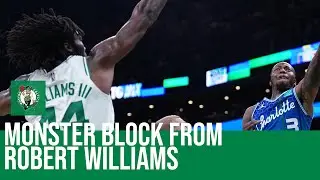 WATCH: Rob Williams monster block in Celtics win over Hornets | Celtics Highlights