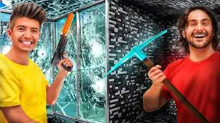 100 Layers of BULLETPROOF GLASS vs BEDROCK