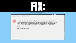 Fix A problem has occurred with your display driver 0x887A002B In Ghost of Tsushima DIRECTORS CUT