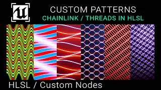 Unreal Engine 5.4 - Wave Pattern Generator in HLSL (Chainlink, Threads.etc)