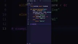 Sentiment Analysis AI in 4sec Using Python || python programming 