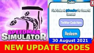 NEW UPDATE CODES *NEW CODES* [🎉10M🎉] Speedman Simulator ROBLOX | 30 August 2021