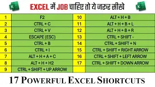 These Powerful Excel Shortcut Keys Will Definitely Make You an Expert | Excel Shortcuts Keys