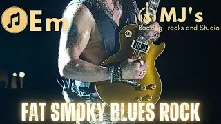 Fat Slow Smoky Blues Rock in E minor | 65 bpm | Guitar Backing Track