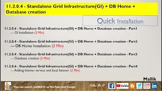 11.2.0.4 - Standalone Grid Infrastructure (GI) Installation + DB Home + Database Creation - Part 3