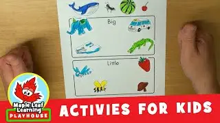 Big Little Adjectives Activity for Kids | Maple Leaf Learning Playhouse