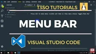 How to Restore Menu Bar in Visual Studio Code