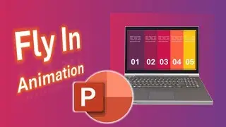 Animated Powerpoint Slide design tutorial with Fly in Animation.