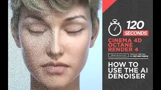 120 Seconds - Cinema 4D and Octane Render 4 - How To Use The AI Denoiser