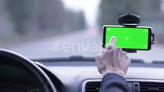 Phone on Car Dashboard Green Screen | Stock Footage - Envato elements