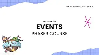 Lecture 06: Events | Phaser Course in URDU / HINDI | Website Game Development