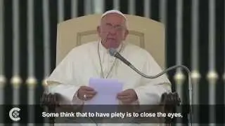 Pope explains true piety