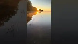 What is the vapor forming on lake at sunrise?  #lakelife #nature #weathercondition