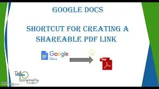 Google Docs - How to create a shareable PDF Link using shortcut