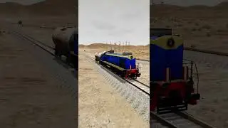 Impossible Weird Double U Shape Rail Wave Tracks VS Trains Crossing Giant Lava Crater - BeamNG.Drive