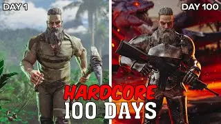 I Spent 100 Days in Ark The Island Hardcore... Here's What Happened!