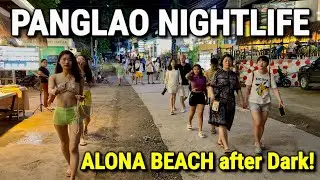 The Best NIGHTLIFE Spot on Panglao Island, Philippines | Alona Beach, Bohol 2025 Night Scenes