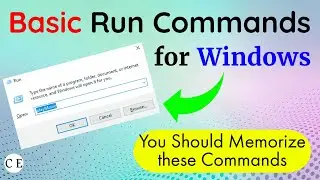 Basic Run Commands for Windows 7, 8, 10 & 11 || You Should Try these Awesome Commands on Your PC