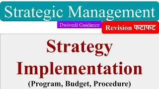 Strategy Implementation, Developing Programs, Budget and Procedures, Strategic Management, mba