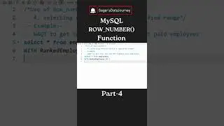 Selecting specified Range of Records using Row_number( ) | #mysql #viralshorts