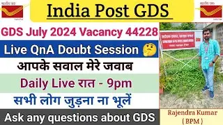 India Post GDS Live QnA Doubt Session about GDS Cut off, Job profile, Work, Salary, Promotion