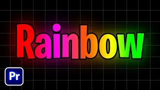 How to make RAINBOW TEXT Effect in Premiere Pro