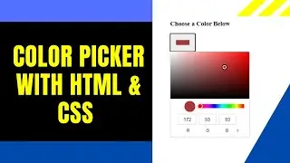 Color Picker|Create Color Picker with Html And CSS|HTML Color Picker