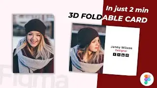 Foldable card animation in figma | easy trick | in just 2 min | figma tutorial | 3D card animation